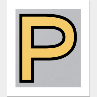 Funky Yellow Letter P Posters and Art